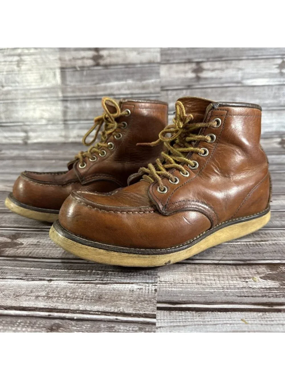 Red Wing 875 5” Classic Moc Toe Leather Work Boots Size 5 Color Brown Made USA